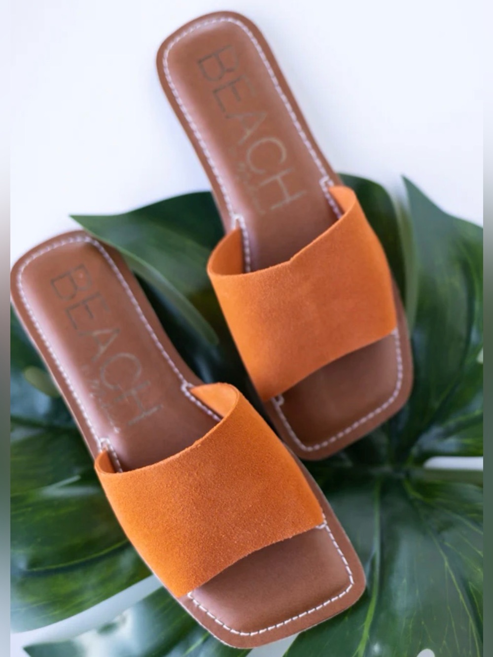 Stitch and Feather Bali Slides Beach by Matisse Orange 8